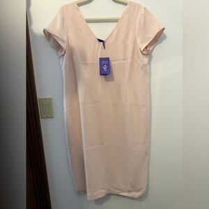 Seraphine Maternity Maternity Shift Dress with Bow Detail 8 US Blush NWT